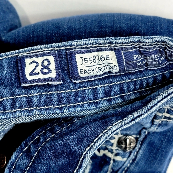 Miss me easy crop capri jeans destroyed RARE style - Picture 5 of 6